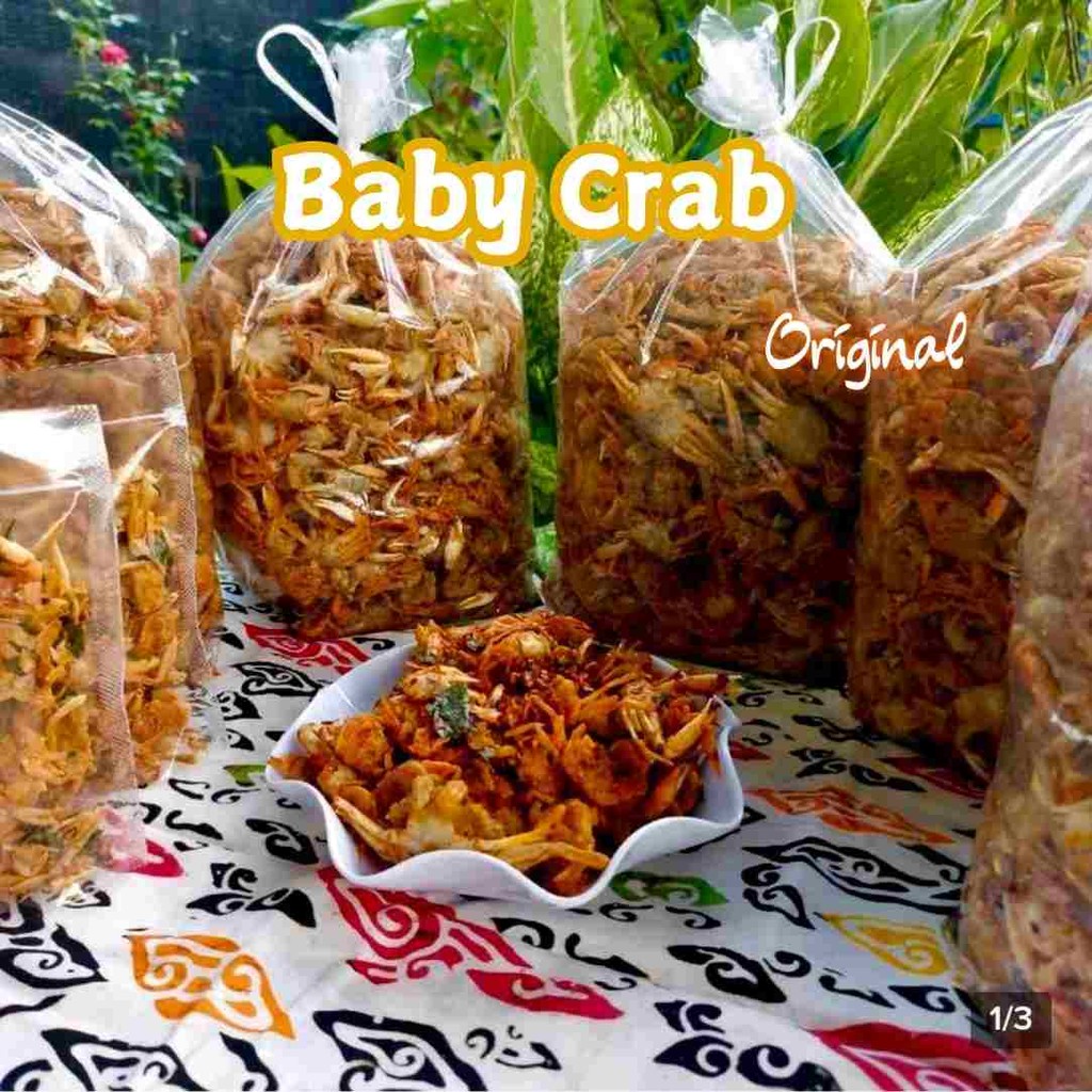 

BABY CRAB CRISPY Baby crab crispy 500 g/ Baby crab murah gratis ongkir / Baby crab pedas daun jeruk
