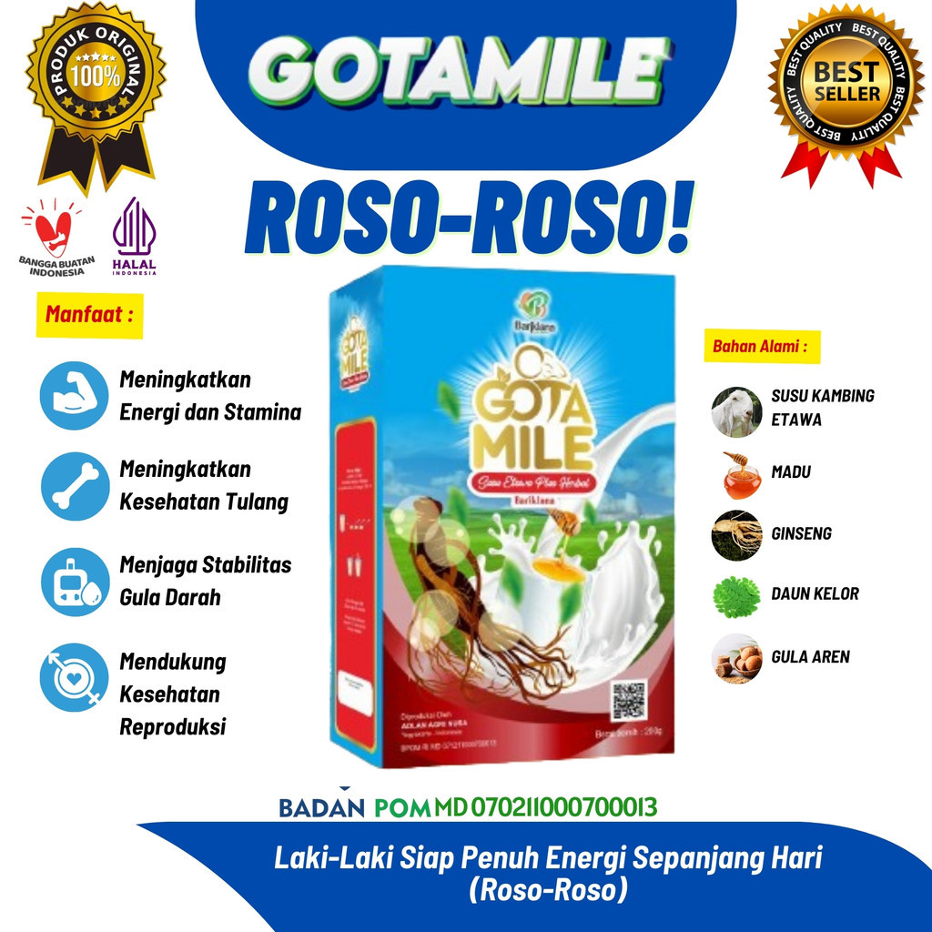 

Gotamile Susu etawa Plus Ginseng dan Gula Aren untuk vitalitas pria