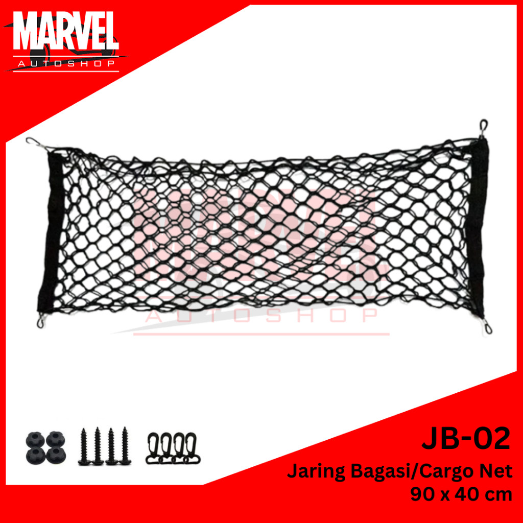 JARING DOUBLE CARGO BAGASI MOBIL JARING PENGAMAN MOBIL /JARING BAGASI BELAKANG MOBIL