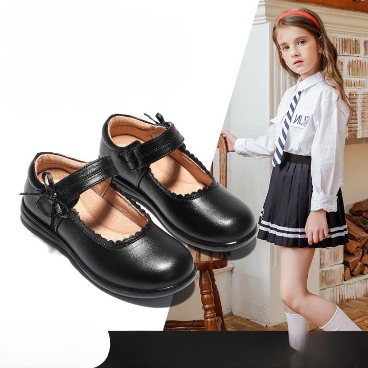 ( SHO365 / SHO389 ) Sepatu shoes sekolah mary jane klasik classic anak perempuan - black hitam