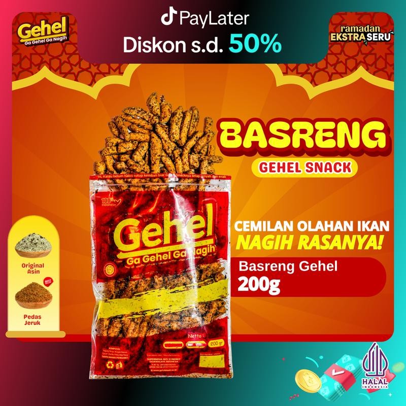 

BASRENG GEHEL 200gr - Makanan Ringan, Cemilan Goreng Food Pedas Snack Keripik jadul