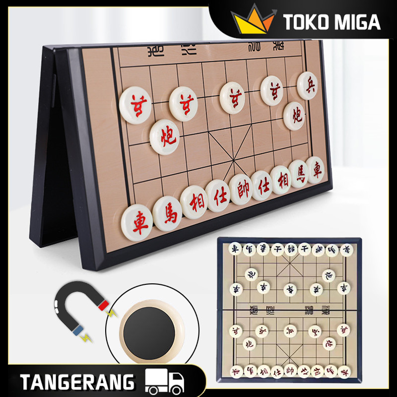 20*20cm Papan Catur Cina Mini Magnet Dengan Bidak Catur Portabel Papan Catur China Mini Magnet