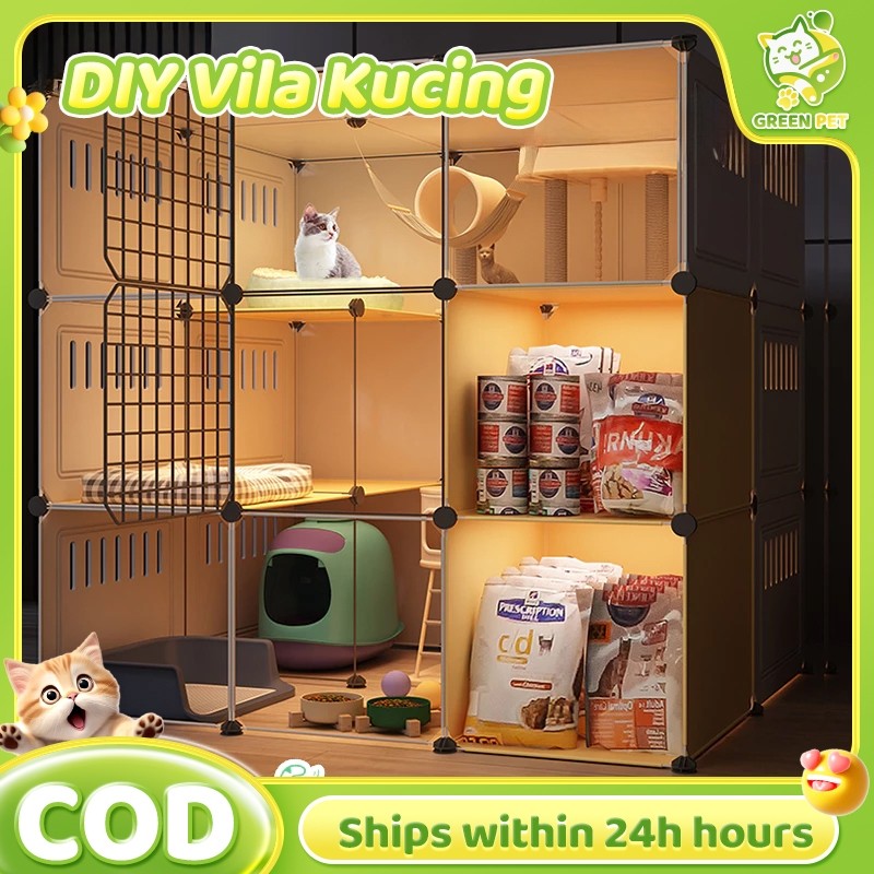 Kandang Kucing Plastik Kandang Kucing Vila Kucing Kandang Besar Murah Kandang Kucing DIY Kandang TER