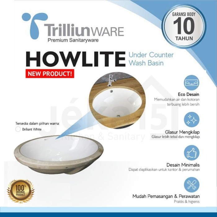 

TERHEMAT TRILLIUN HOWLITE UNDER COUNTER WASHBASIN WASTAFEL - AREA SEMARANG