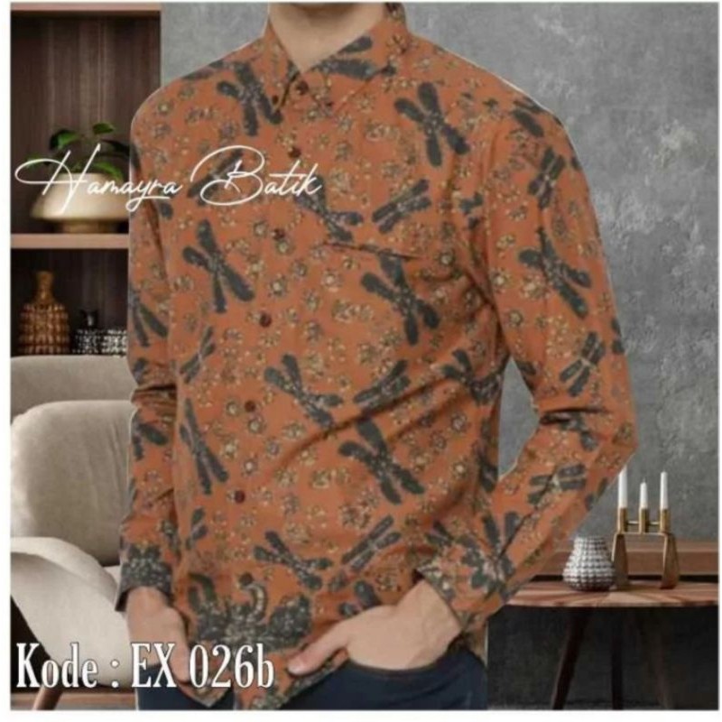 Batik Solo HAMAYRA Kemeja Pria | Baju Lengan panjang motif Modern