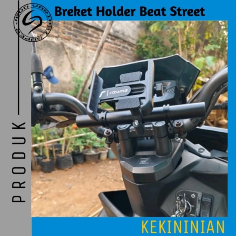 Breket Hp Beat Street / Bracket Breket Dudukan Holder Hp Handphone GPS Beat Street Aluminium | Breke