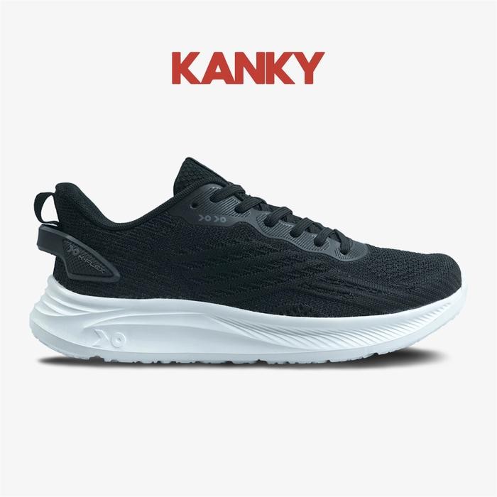 Kanky Yuga Ikebana - Sepatu Sneakers Casual Sport Sekolah Wanita Dewasa - Black, 38