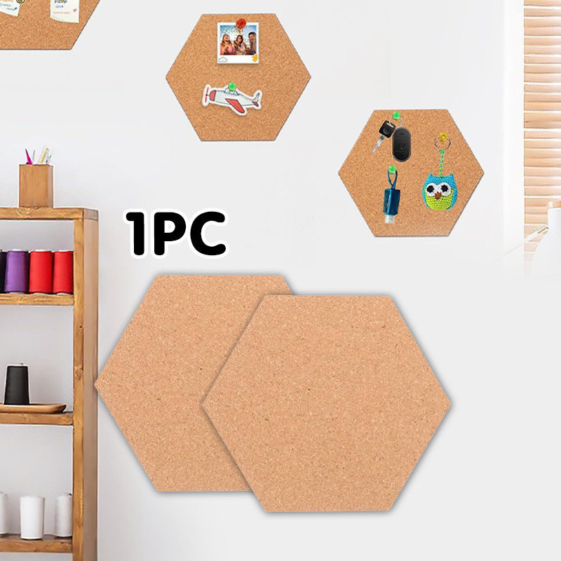 

Softboard Self-Adhesive Cork Board Hexagon Cork Board For Wall Message DIY Drawing Bulletin Boards 20x17,5x0,6cm
