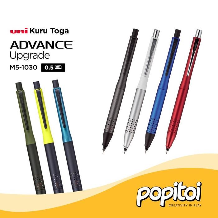 

New UNI Kuru Toga Advance Upgrade Model Mechanical Pencil 0.3 0.5 mm Kurutoga Pensil Mekanik Cetek - 0.3 mm, Black Best Seller