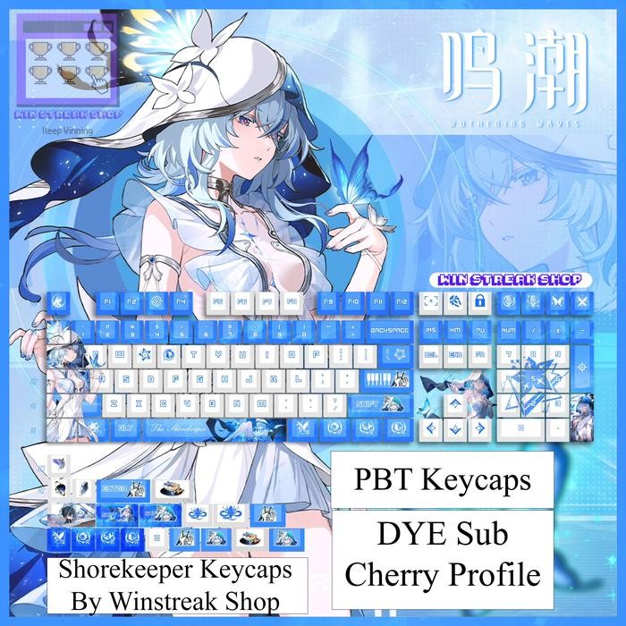 Wuthering Waves Keycaps - Shorekeeper Keycaps PBT/ PBT Keycaps Shorekeeper/ Shorekeeper Keycaps/ Key