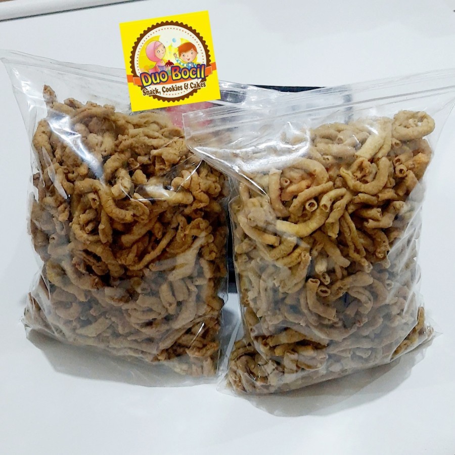 

1 Kg - Keripik Usus Ayam Super - Duo Bocil Snack