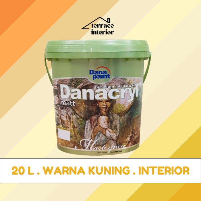 Cat Tembok Interior Danapaint Danacryl Warna Kuning 20 L