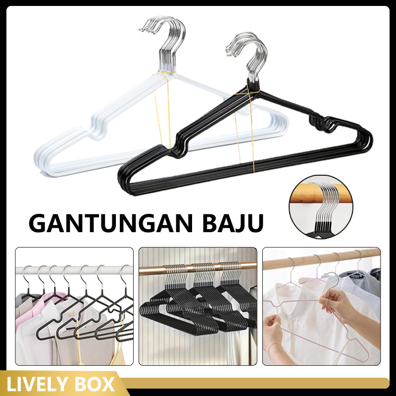 Hanger Stainless Steel/Gantungan Baju Dewasa Dan Anak/Hanger Warna Stainless Steel