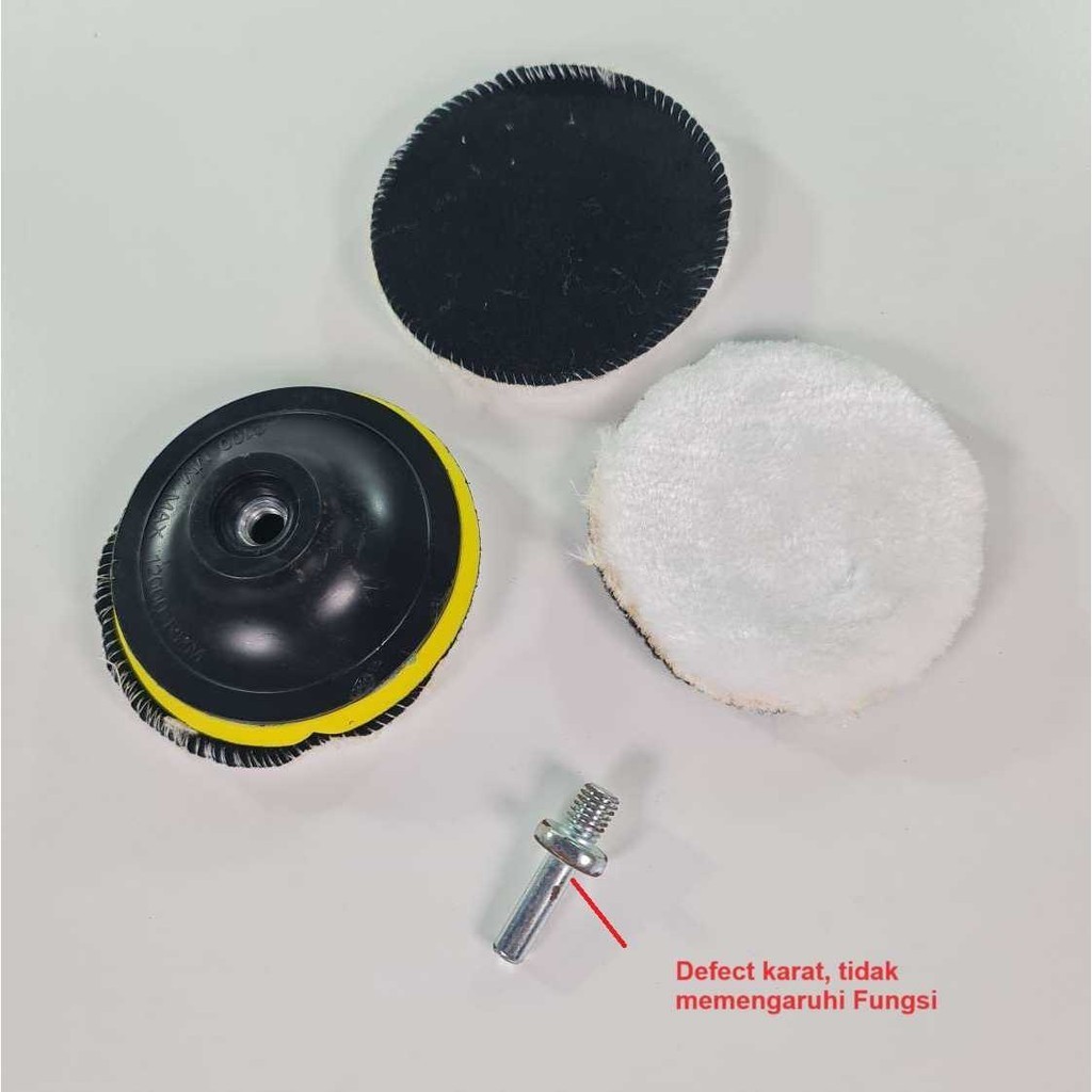 OTOHEROES 5 PCS Woll Pad Poles Mobil Motor 4" 5pcs Pad Wool Polishing Set Buffing /Universal Polishe