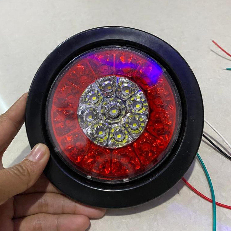 Stoplamp Lampu Belakang Truk  Bulat 12-24Volt 1Pcs