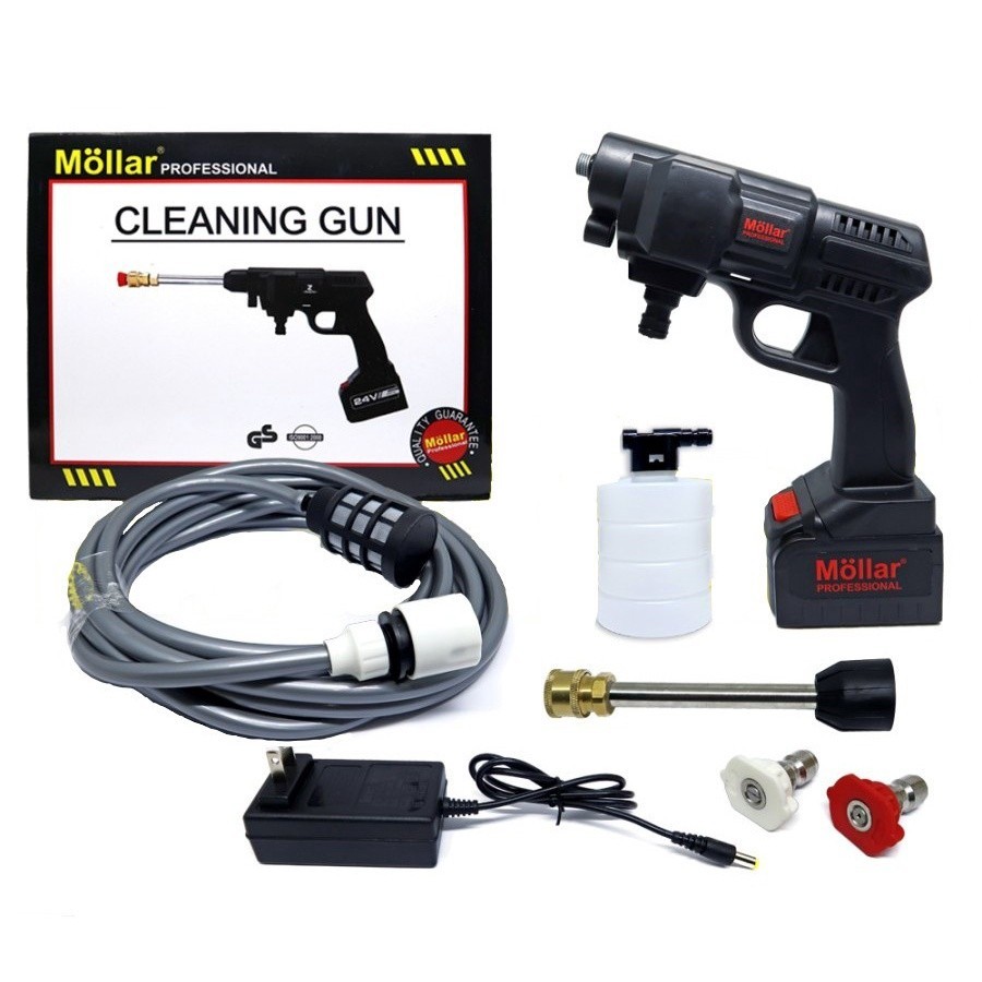 MOLLAR HPW 24V Cordless Jet Cleaner Mesin Cuci Motor Mobil AC Baterai