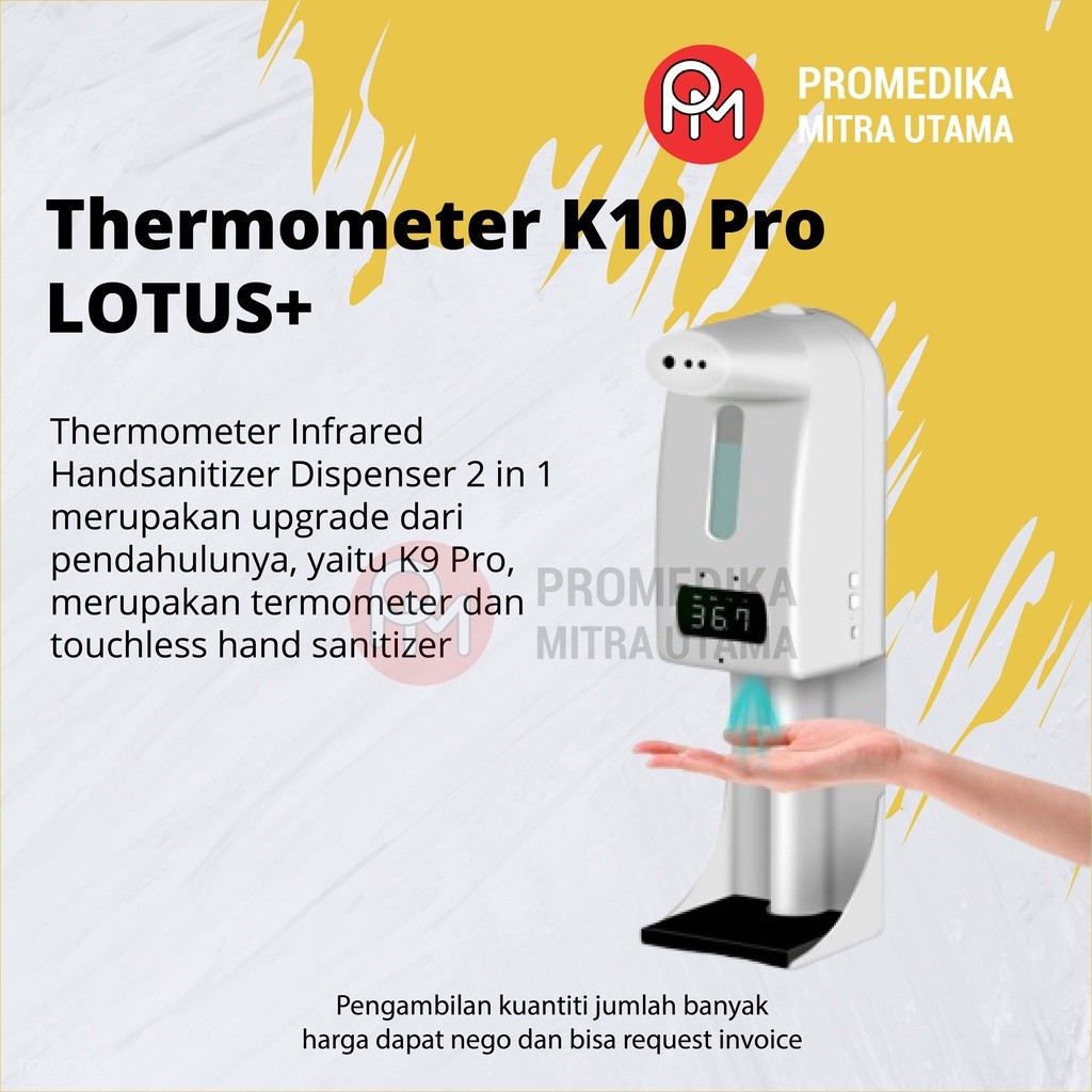 Thermometer K10 Pro LOTUS+ thermometer + handsanitizer