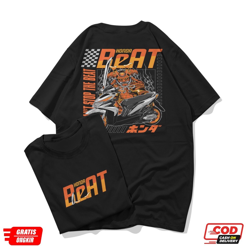 Kaos Baju Tshirt Distro Unisex Gambar Motor BEAT CBS Otomotif