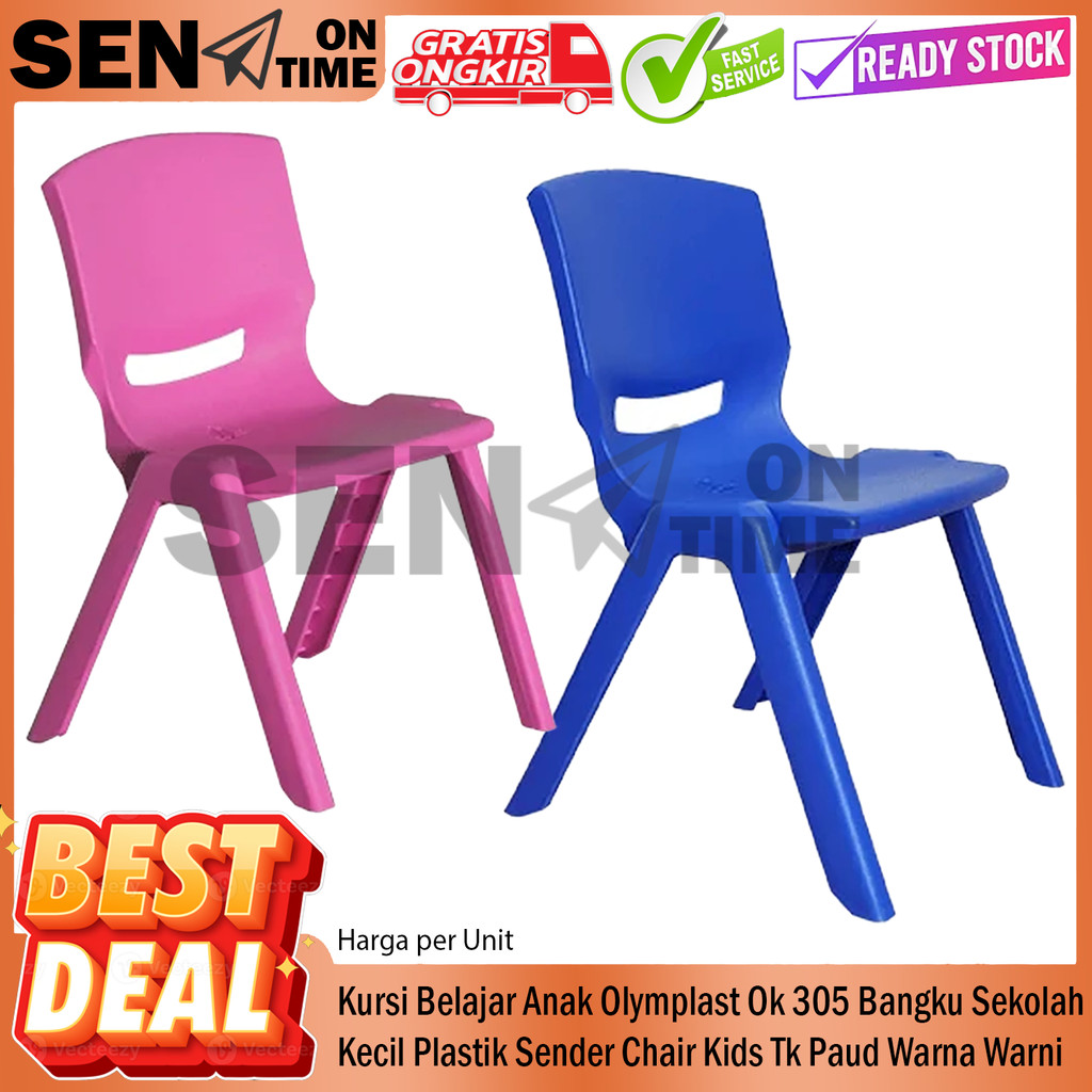 Olymplast Kursi Plastik Anak Ok 305 Susun Senderan Tanpa Tangan Tempat Duduk Tamu Sandar Sandaran Ba