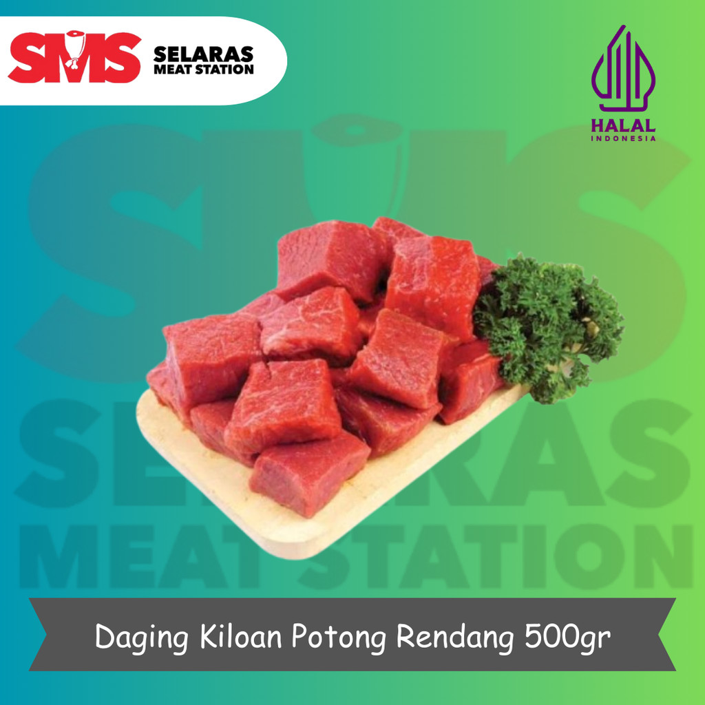 

Daging Sapi Kiloan Potong Rendang Semur 500gr - Selarasmeatshop