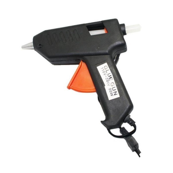 Kenmaster Glue Gun 80W KM-KS80 - Lem Tembak Biru untuk Kain, Plastik, dan Aksesoris