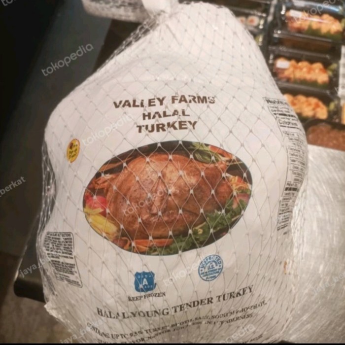

valley farm halal turkey -+5.6kg-5.9kg ayam turkey ayam kalkun