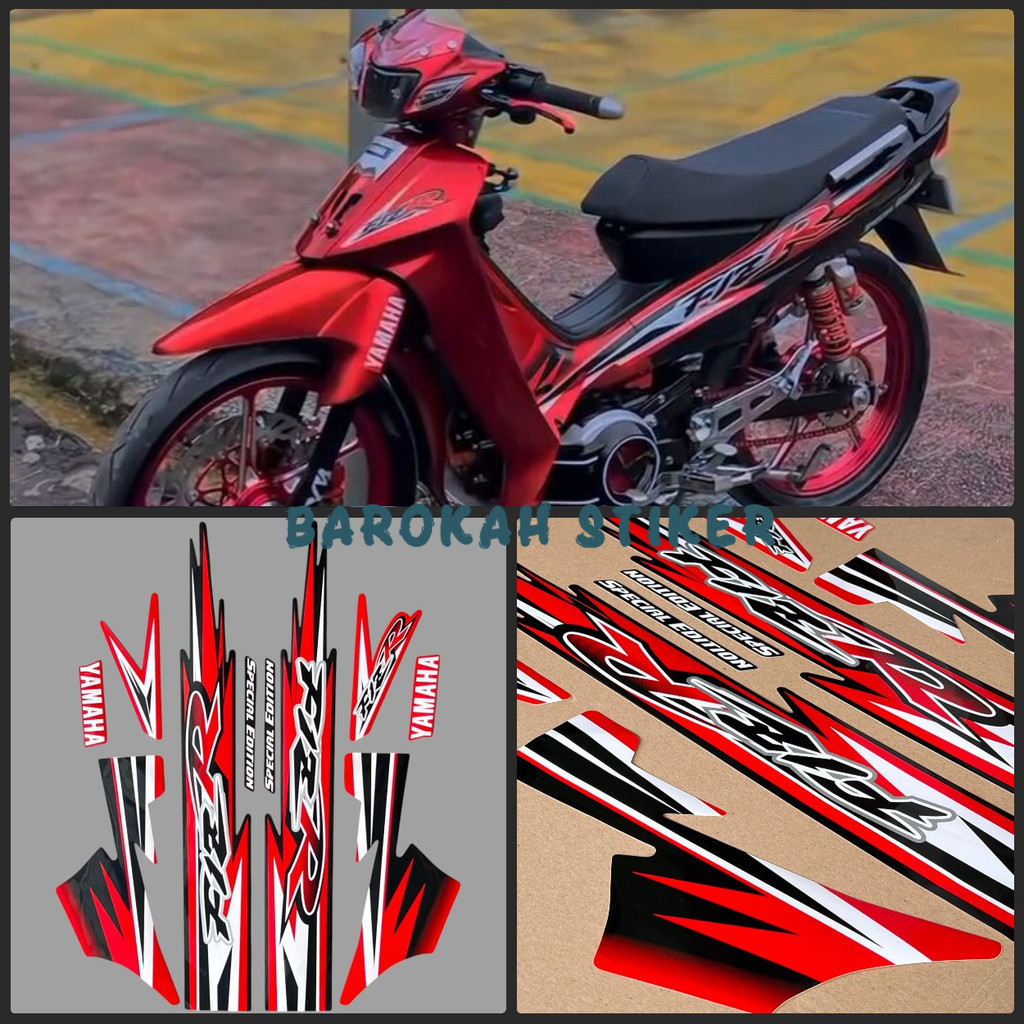 Striping stiker Yamaha F1ZR fizr fiz r f1 zr special edition new stiker list body hitam merah