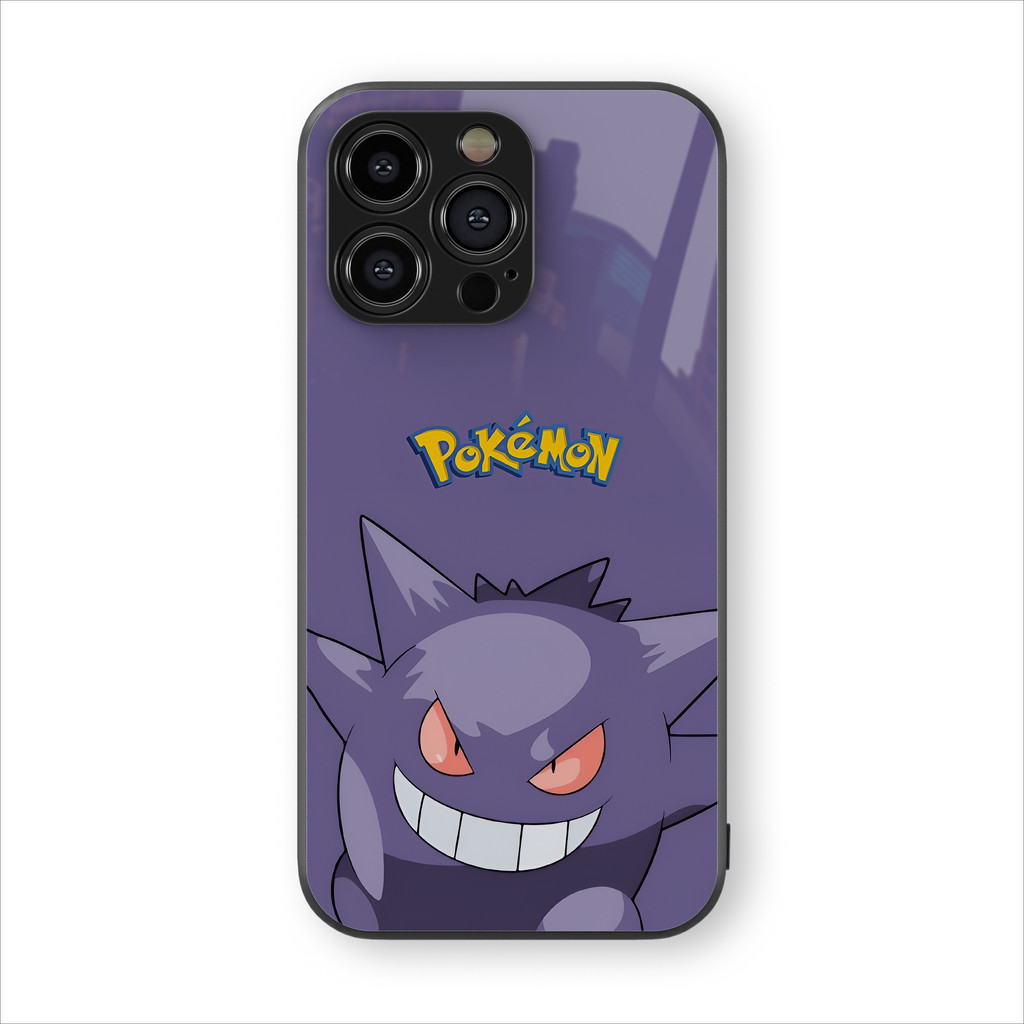 Casing HP Glossy Pokemon Gengar Android & iPhone 7/8/xr/x/xs/11/12/13/14/plus/pro/max/promax/Mini/SE