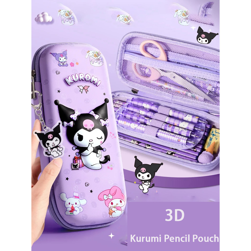 

Sanrio Series Kuromi Pencil Bag Girls Pencil Case Cartoon Cute Girls Stationery Bags Sanrio Girls New Popular High-value