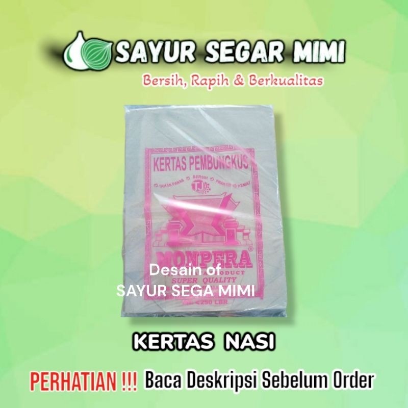 

Kertas Nasi laminasi "monpera" - Sayur Palembang