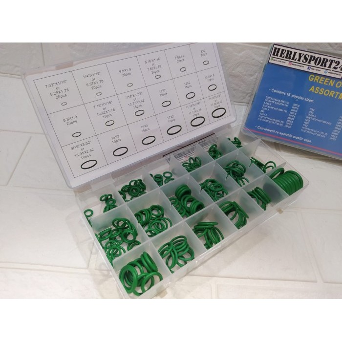 ✨TERLARIS  -SEAL O RING HIJAU SIL PCP SEAL PCP SEAL BOX PCP SIL BOX HIJAU 270 PC