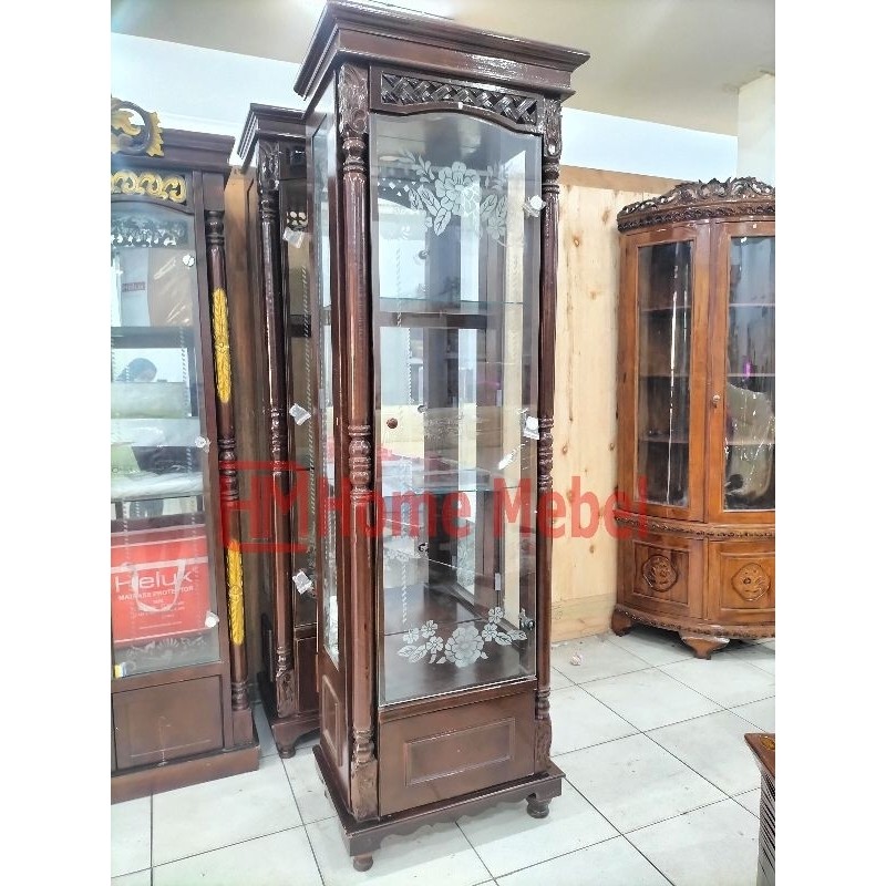 PROMO TERMURAH LEMARI HIAS 1PINTU JATI JEPARA - RUMAHMEBEL88