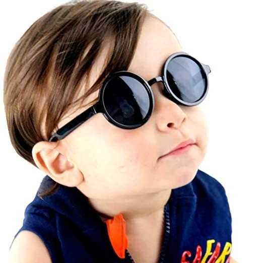 WFJIA Kacamata Hitam Anak Anti UV Round Vintage Style - WF52
