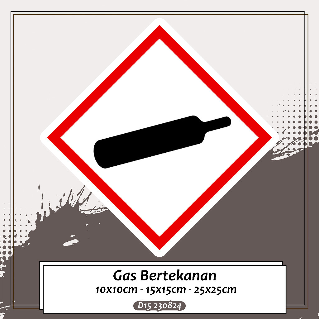 

Stiker Label Tanda Simbol Limbah, Bahan Berbahaya dan Beracun , HAZMAT GAS BERTEKANAN multi Sticker