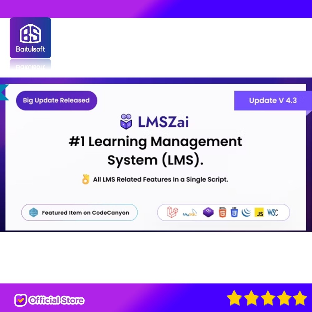 SOURCE CODE APLIKASI LMSZAI - LMS | LEARNING MANAGEMENT SYSTEM (LARAVEL)