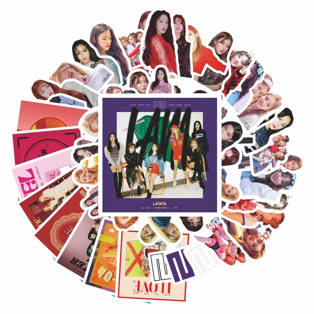 

COD 100 Pcs Motif (G) I-DLE Lucu Colorfull Keren Anti Air Untuk Dekorasi Notebook Sepeda Skateboard Handphone DIY
