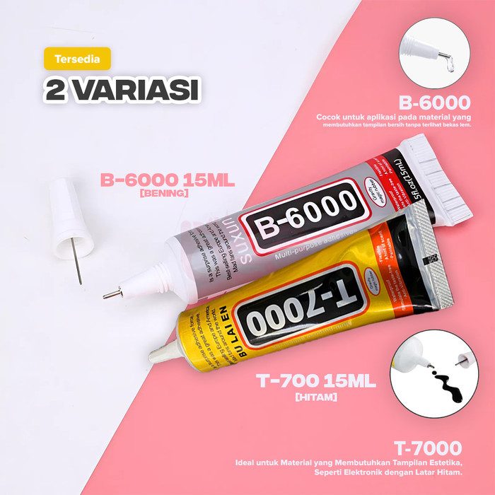 

[BEC] Lem T-7000 & B-7000 Lem Kuat Serbaguna | Lem LCD Touchcreen Power Glue Strong Adhesive 15 ML - Hitam (T-7000)