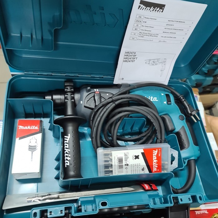 Makita HR2470 3 Mode Mesin Bor Drill Rotary Hammer Makita HR 2470 Bor Bobok Beton Makita