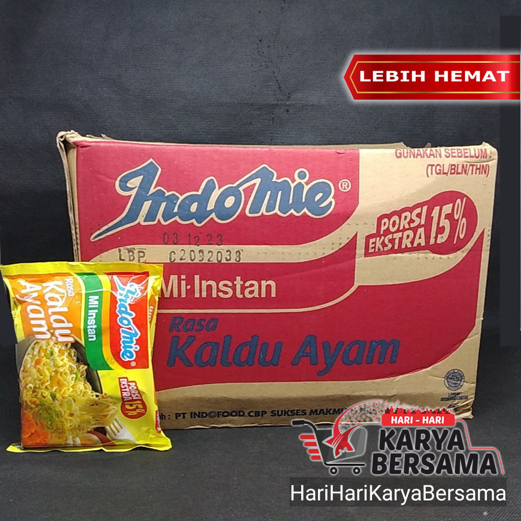 

MIE INSTAN INDOMIE KALDU AYAM PER KARTON ISI 40 BUNGKUS X 75GR
