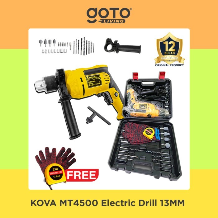 Kova Electric Drill Bor Tangan Listrik 13 mm Reversible