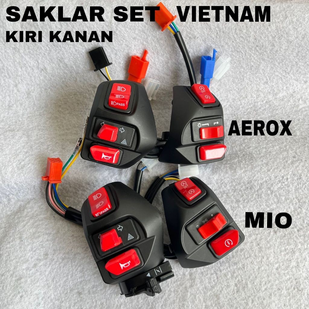 SAKLAR SET MIO AEROX ALL NEW OLD KIRI KANAN VIETNAM PLUS HAZARD SAKLAR SEPASANG PNP MIO J MIO M3 MIO