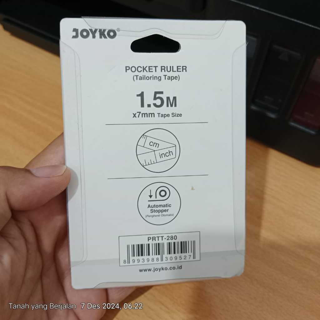 

GROSIR Meteran Mini Pocket Ruler Tailoring Tape Joyko PRTT-280 1.5 Meter TERMURAH