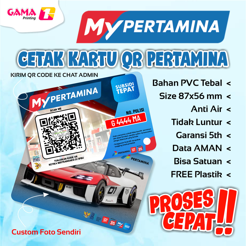 

Cetak ID Card Kartu Barcode Pertamina Custom Cepat Sehari Jadi Bahan PVC Tebal
