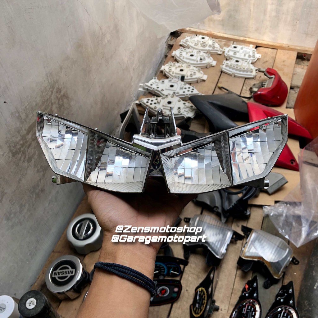 Chrome Reflektor Lampu Depan All-New Vario 125 150 LED 2018-2023 Ori Copotan