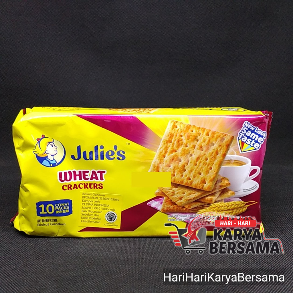 

MAKANAN RINGAN BISKUIT JULIES JULIE'S WHEAT CRACKERS CONVI PACK 10'S X 25GR