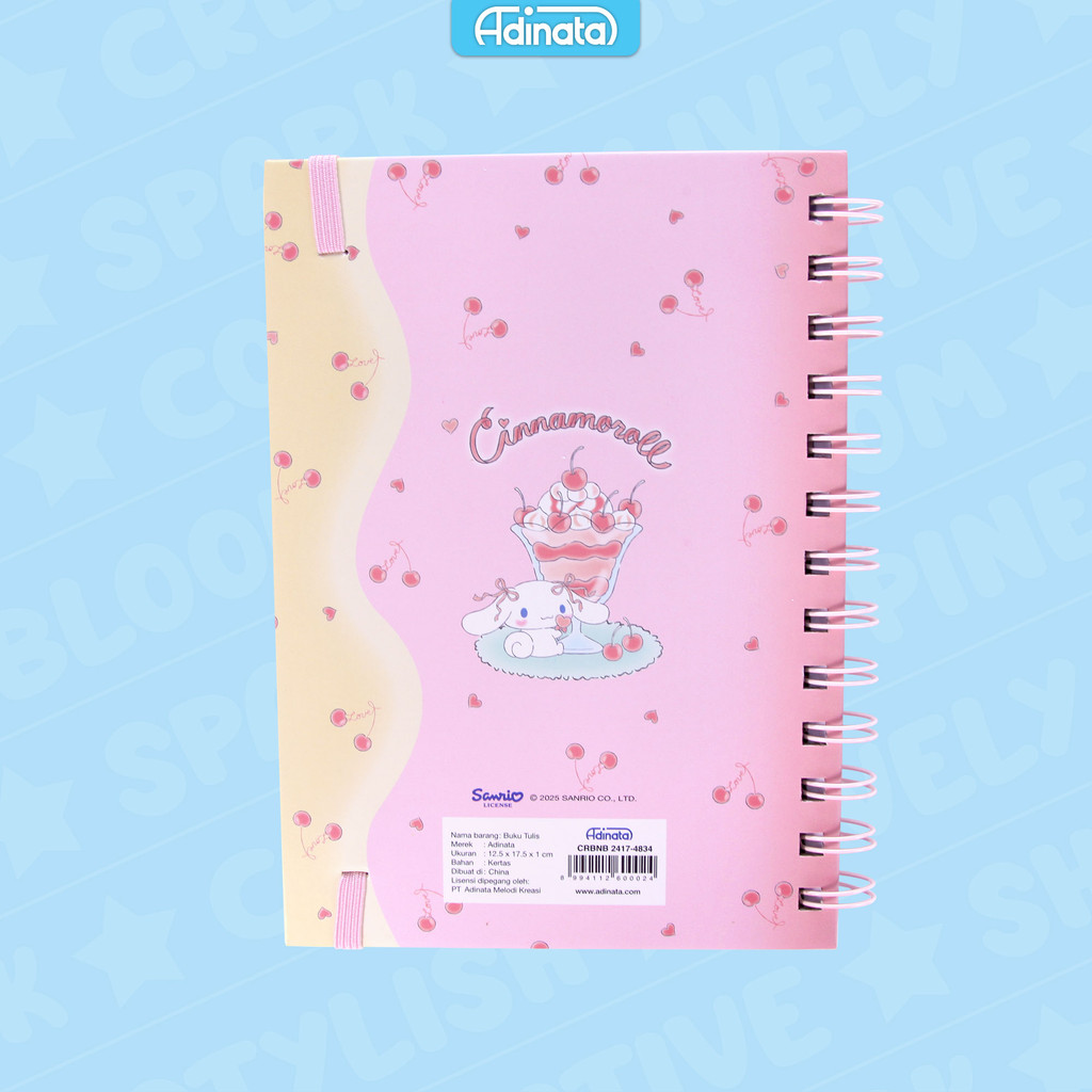 

Cinnamoroll B6 Notebook 2417-4834 - Adinata / Buku Catatan / Memo
