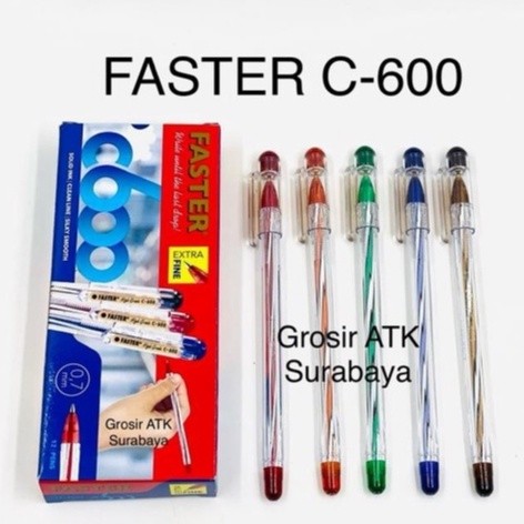 

( StaLand ) BOLPEN FASTER C-600 / Pulpen Bolpoin FASTER C-600 / C 600 / C600 Extra Fine 0.7mm
