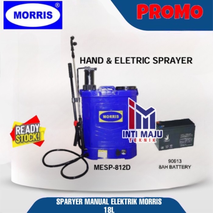 Alat Semprot Hama Manual Elektrik Morris 18L Sprayer Alat Semprot Hama