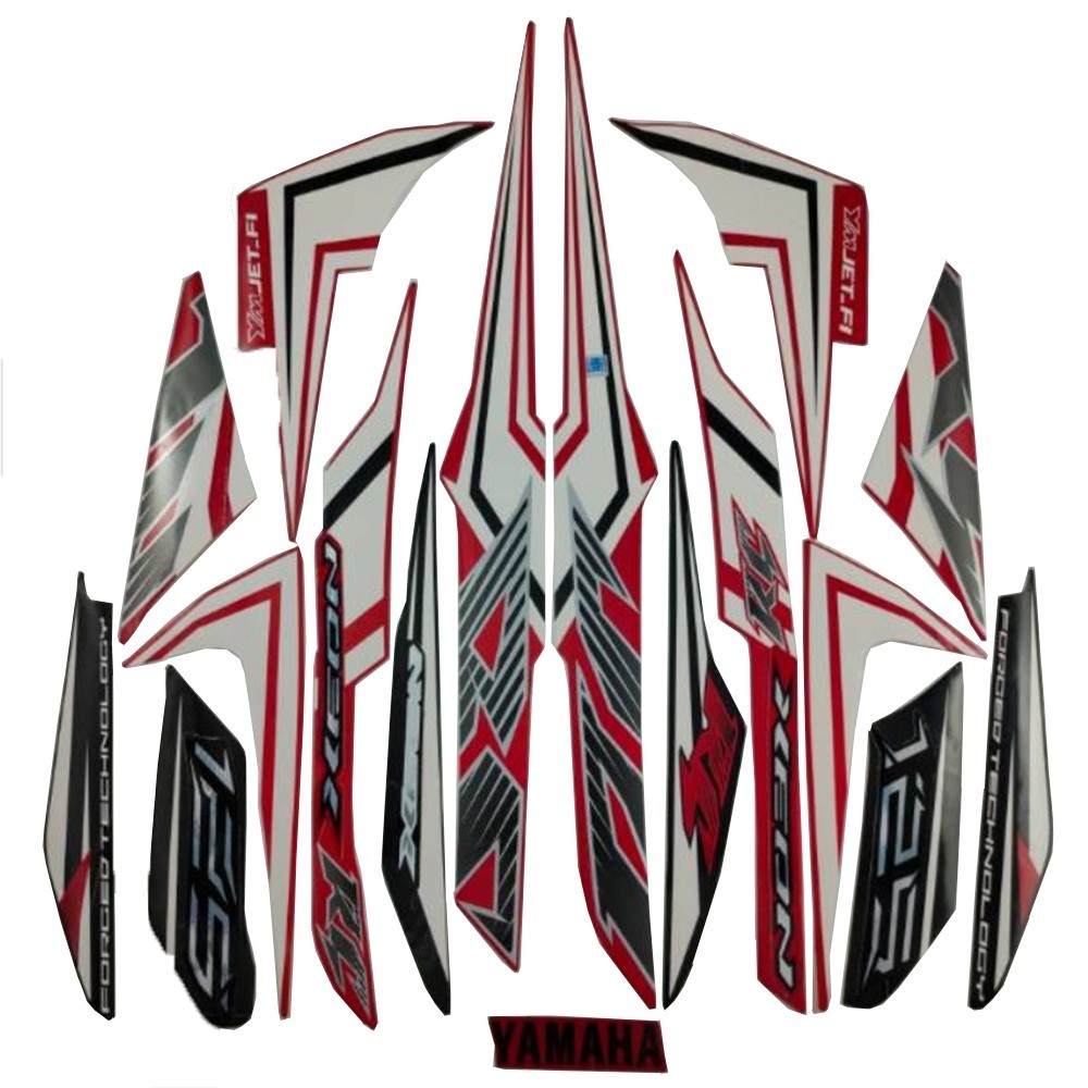 Stiker Striping Yamaha Xeon Rc 2014 Putih Merah Putih List Body Motor Yamaha Xeon Rc 2014