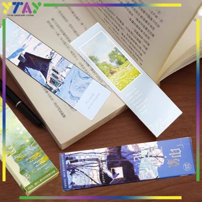 

30pcs [Per Box] Pembatas Buku Bookmark Pembatas Buku Lucu Bookmark Aesthetic Bookmark Custom